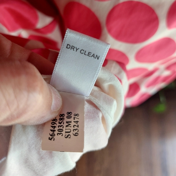 Banana Republic pink/ fushia Polka dot dress size 10 - Picture 11 of 11